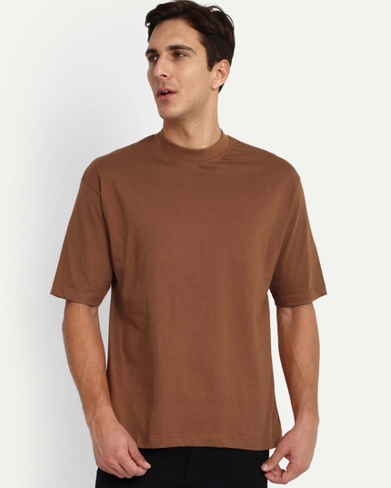 Relaxed Basic T-Shirt - Light Brown