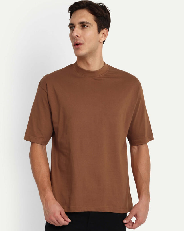 Relaxed Basic T-Shirt - Light Brown
