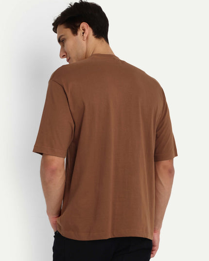 Relaxed Basic T-Shirt - Light Brown