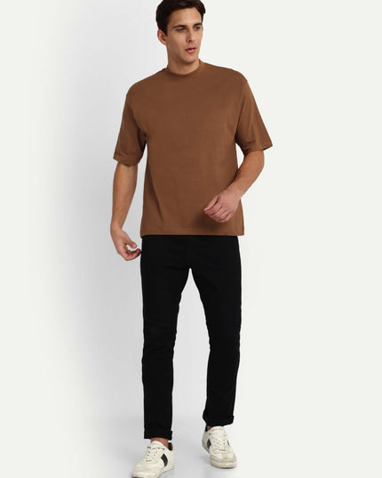 Relaxed Basic T-Shirt - Light Brown