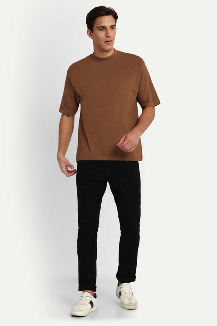 Relaxed Basic T-Shirt - Light Brown