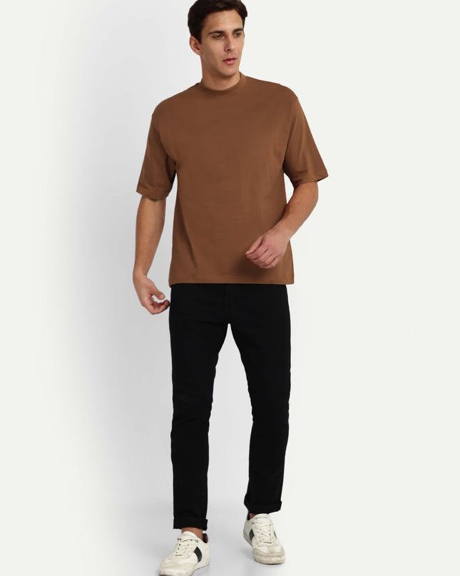 Relaxed Basic T-Shirt - Light Brown