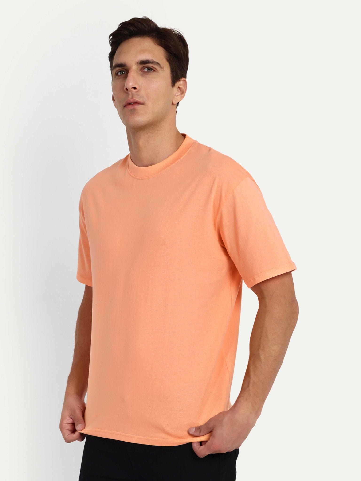 Relaxed Basic T-Shirt - Peach