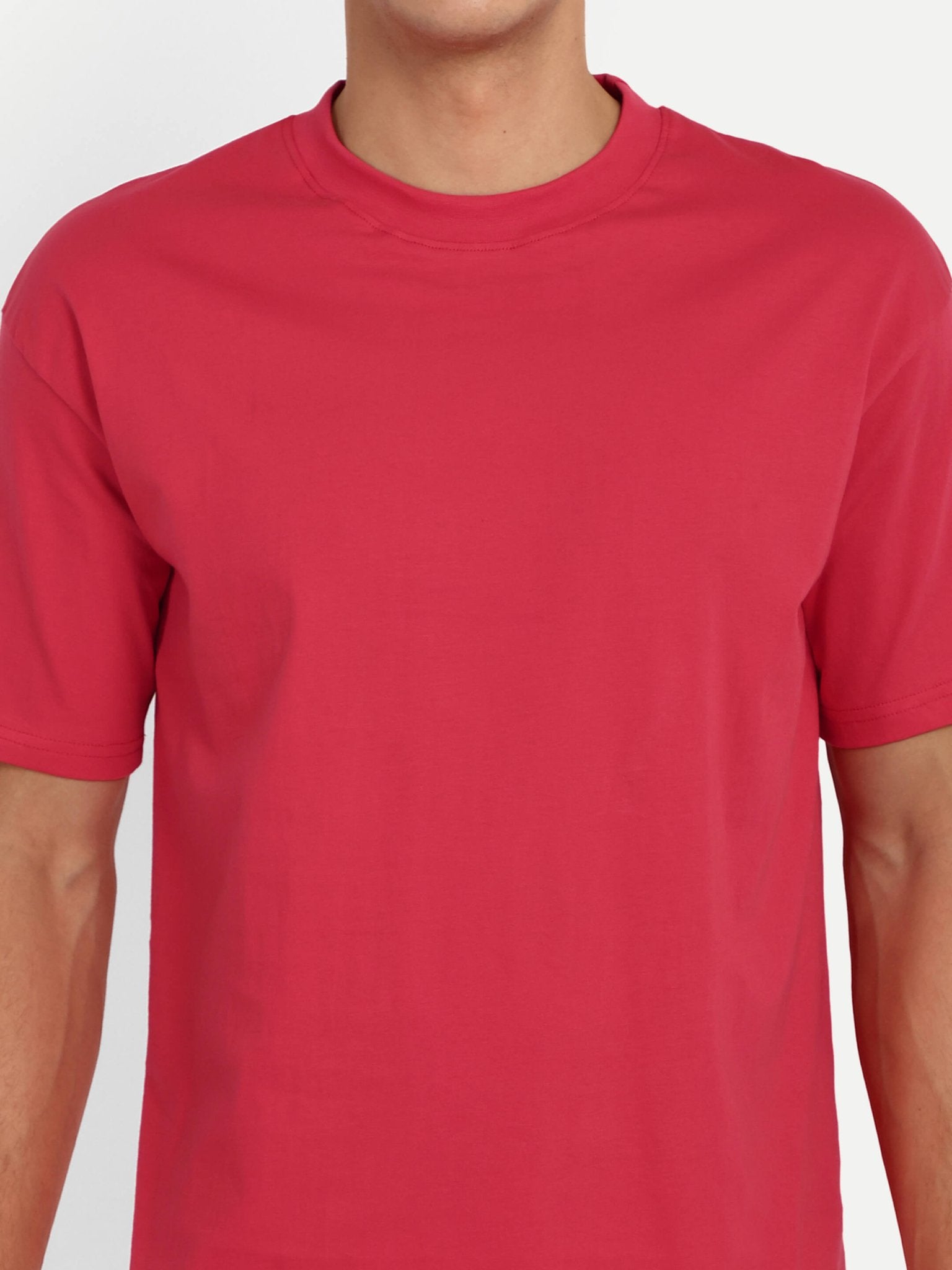 Relaxed Basic T-Shirt - Soft Red