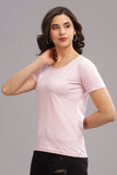 Women's Regular Plain T-Shirt - Light Baby Pink